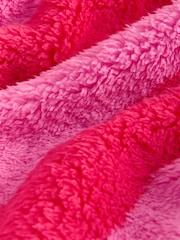 Pink/Red Stripe Teddy Fleece Dressing Gown (9mths-16yrs) - Image 8 of 8