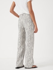 Hush Grey Wide Leg Snake Print 100% Cotton Jeans - Image 2 of 5