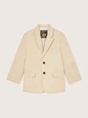Monsoon Natural Smart Pocket Detail 100% Cotton Blazer - Image 1 of 3