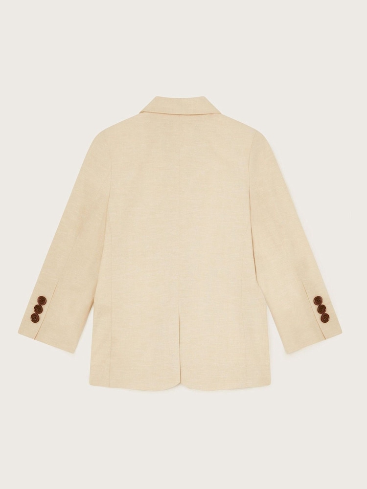 Monsoon Natural Smart Pocket Detail 100% Cotton Blazer - Image 2 of 3