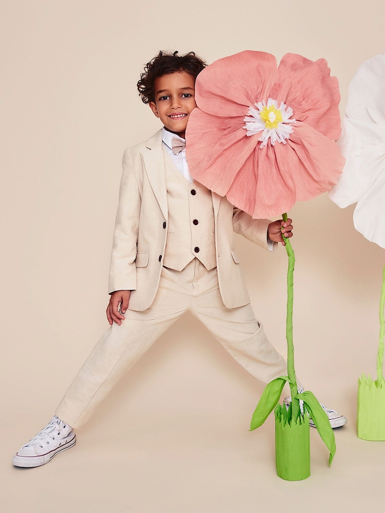 Monsoon Natural Smart Suit in Linen Blend 4 Piece - Image 1 of 2