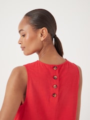 Hush Red Vera Linen Blend Top - Image 4 of 5