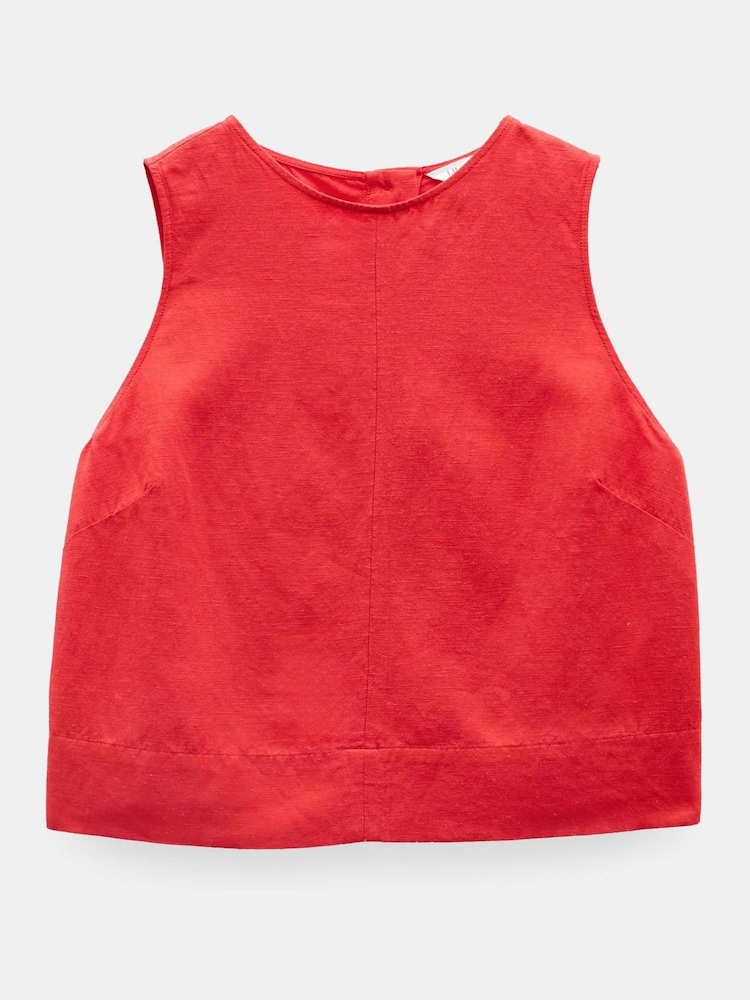Hush Red Vera Linen Blend Top - Image 5 of 5