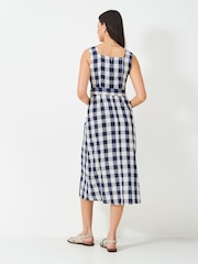 Crew Clothing Vestido Jenny com frente envolvente 100% algodão - Imagem 2 de 5