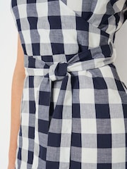 Crew Clothing Vestido Jenny com frente envolvente 100% algodão - Imagem 4 de 5