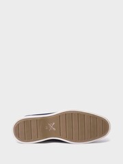Crew Clothing Blue Suede Leather 100% Cotton Loafers - Image 3 of 3