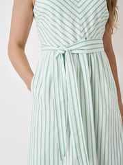 Crew Clothing Green Leona Strappy 100% Cotton Dress - Image 4 of 5