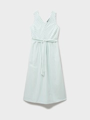 Crew Clothing Green Leona Strappy 100% Cotton Dress - Image 5 of 5