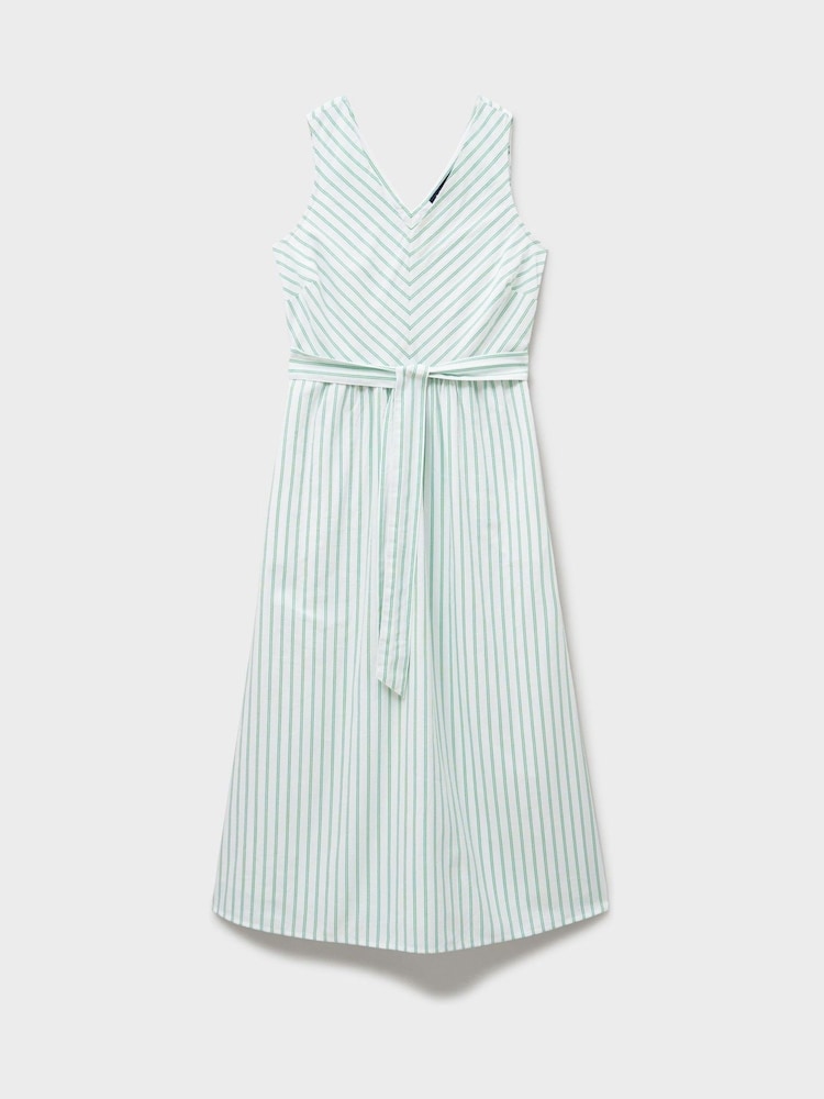 Crew Clothing Green Leona Strappy 100% Cotton Dress - Image 5 of 5