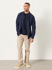FatFace Hayle Natural Linen Cotton Trousers - Image 4 of 6