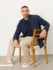 FatFace Hayle Natural Linen Cotton Trousers - Image 5 of 6