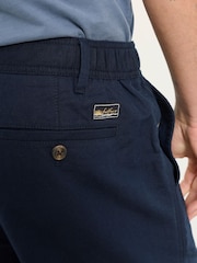 FatFace Hayle Navy Linen Cotton Trousers - Image 3 of 6