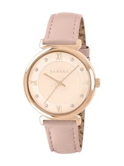 Radley Rose Pink Gold Tone 35mm T-Bar Praire Leather Strap Watch - Image 1 of 4