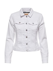 ONLY White Button Down Denim Jacket - Image 5 of 6