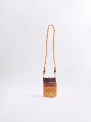 River Island Multicolour Raffia Bead Phone Cross-Body Bag - Imagem 2 de 6