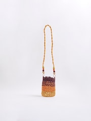 River Island Multicolour Raffia Bead Phone Cross-Body Bag - Imagem 3 de 6