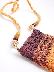 River Island Multicolour Raffia Bead Phone Cross-Body Bag - Imagem 4 de 6