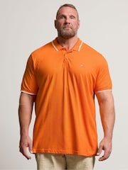 BadRhino Big & Tall Pink Tipped 100% Cotton Polo Shirts 3 Pack - Image 2 of 9