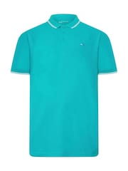 BadRhino Big & Tall Pink Tipped 100% Cotton Polo Shirts 3 Pack - Image 6 of 9
