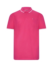 BadRhino Big & Tall Pink Tipped 100% Cotton Polo Shirts 3 Pack - Image 8 of 9