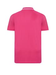 BadRhino Big & Tall Pink Tipped 100% Cotton Polo Shirts 3 Pack - Image 9 of 9