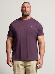 BadRhino Big & Tall Blue Plain 100% Cotton T-Shirts 3 Pack - Image 2 of 9
