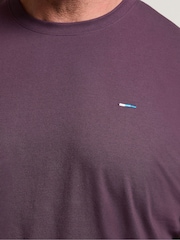 BadRhino Big & Tall Blue Plain 100% Cotton T-Shirts 3 Pack - Image 5 of 9