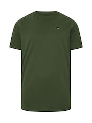 BadRhino Big & Tall Blue Plain 100% Cotton T-Shirts 3 Pack - Image 8 of 9