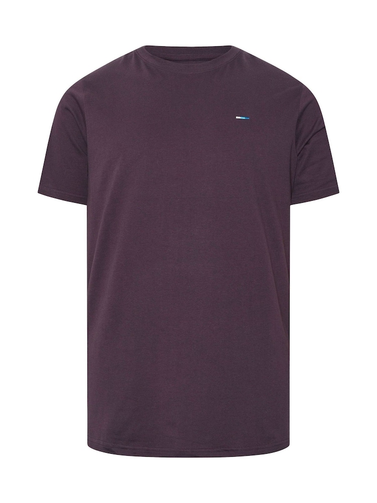 BadRhino Big & Tall Blue Plain 100% Cotton T-Shirts 3 Pack - Image 9 of 9