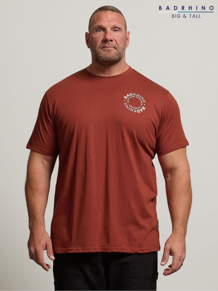 BadRhino Big & Tall Red Circle Logo 100% Cotton T-Shirt - Image 1 of 9