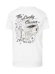 BadRhino Big & Tall White Lucky Casino 100% Cotton T-Shirt - Image 2 of 2