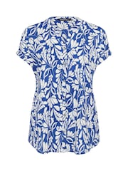 Evans Blue Jersey Crepe Shirt - Image 4 of 5