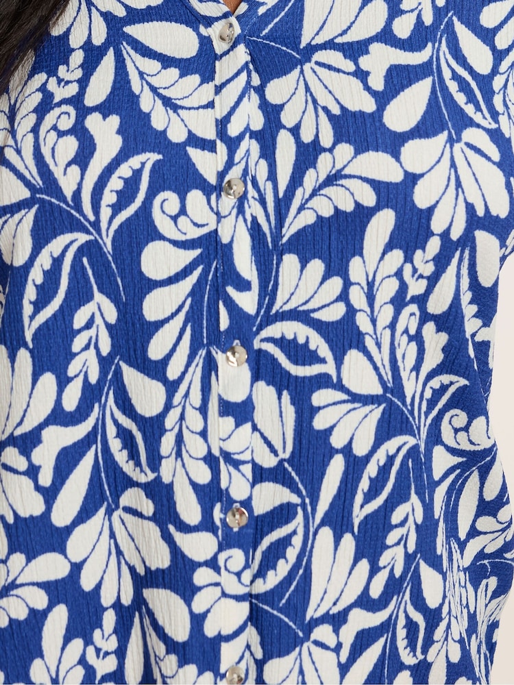 Evans Blue Jersey Crepe Shirt - Image 5 of 5