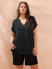 Evans Dobby Boho Black Top - Image 1 of 5
