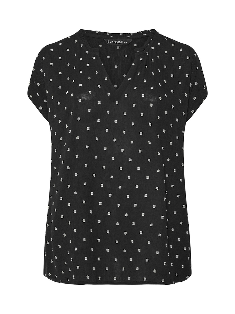 Evans Dobby Boho Black Top - Image 5 of 5