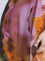 Religion Orange 100% Cotton Glow Halterneck Maxi Dress In Bright Abstract Print - Image 3 of 6