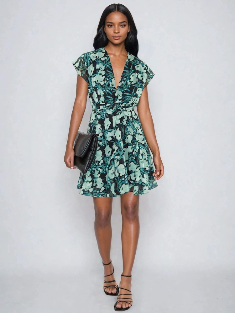 Religion Prominence Wrap Mini Dress In Green Floral - Imagen 1 de 6 Religion Prominence Wrap Mini Dress In Green Floral - Imagen 1 de 6