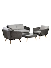 Cotswold Company 4 Piece Dark Ashcroft Garden Lounge Set - Image 4 of 4