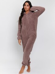 Loungeable Brown Sherpa XL Ears Teddy All-In-One - Image 1 of 5