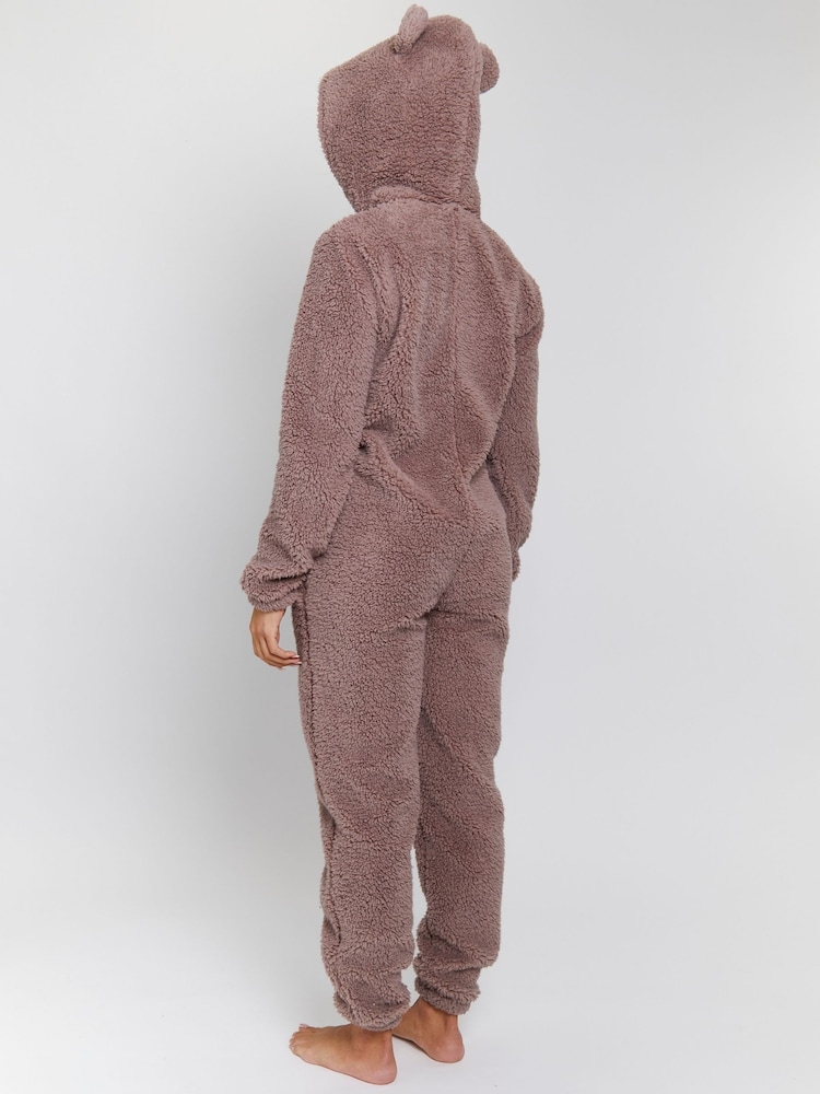 Loungeable Brown Sherpa XL Ears Teddy All-In-One - Image 2 of 5