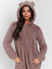 Loungeable Brown Sherpa XL Ears Teddy All-In-One - Image 3 of 5
