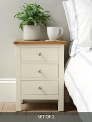 Cotswold Company Classic Cream Simply Set of 2 Bedside Table - Image 1 of 6