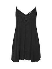 Yours Curve Black Crochet White Camisole - Image 5 of 5