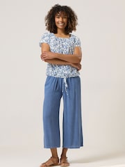 M&Co White Ditsy Tie Hem Top - Image 2 of 5