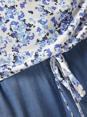 M&Co White Ditsy Tie Hem Top - Image 4 of 5