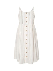 Yours Curve White Stripe 100% Cotton Sundress - Image 5 of 5
