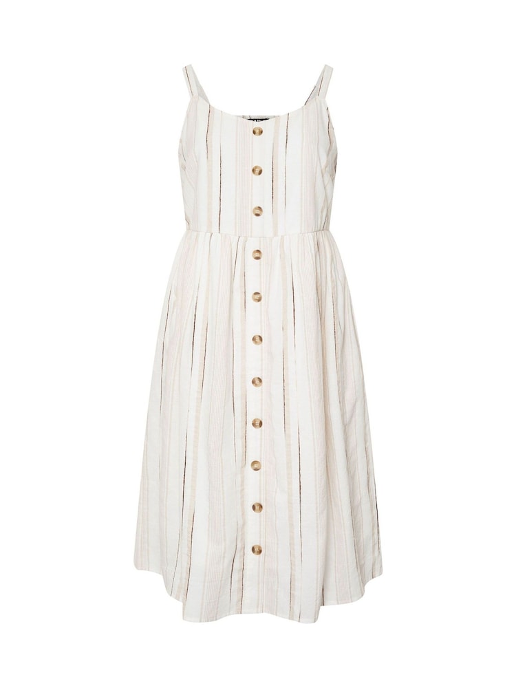 Yours Curve White Stripe 100% Cotton Sundress - Image 5 of 5