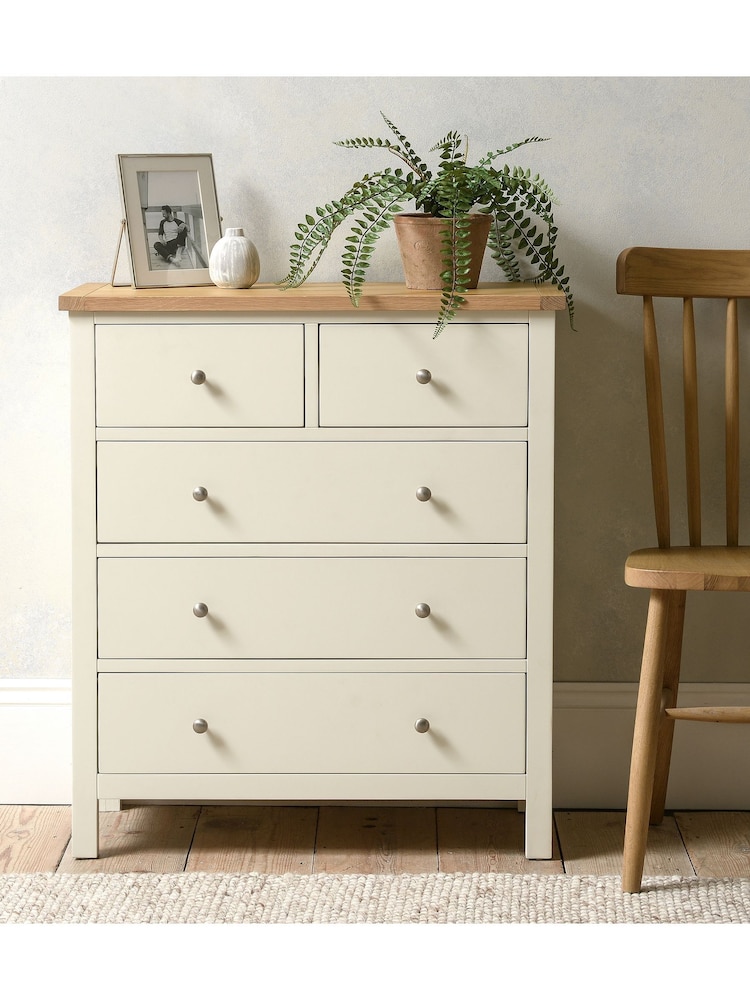 Cotswold Company Classic Cream Simply 5 Drawer Chest of Drawers - Image 1 of 6