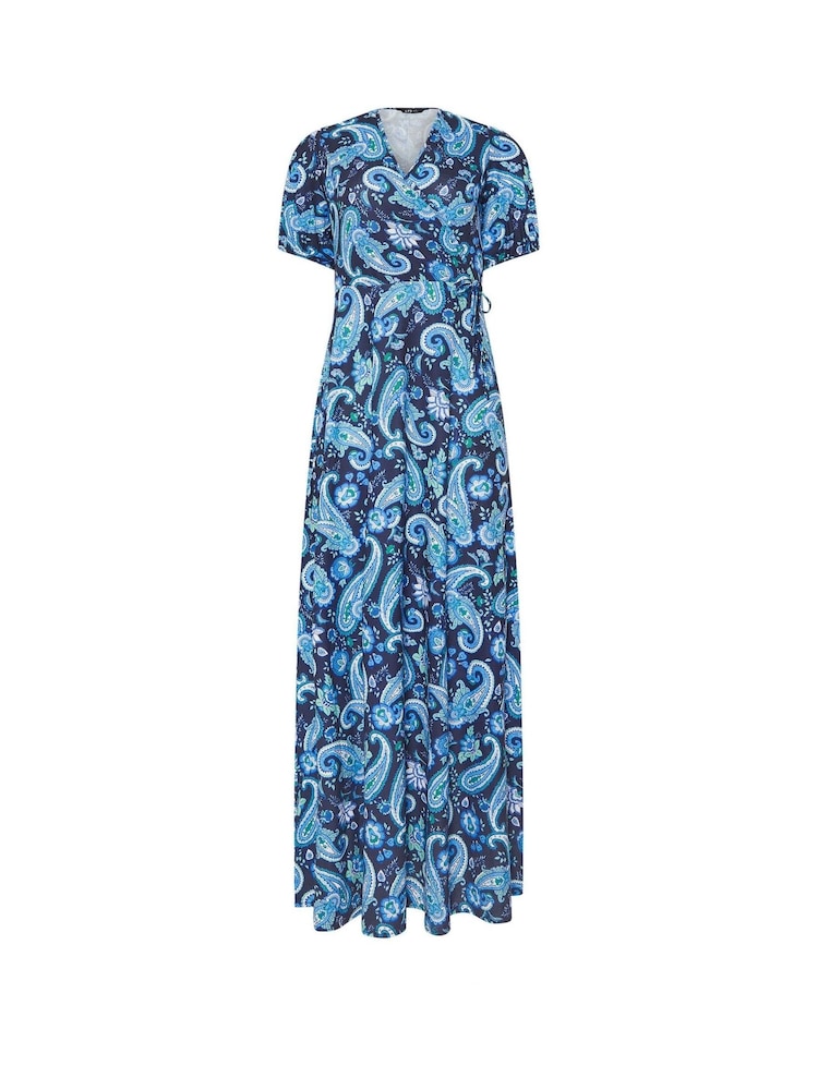Long Tall Sally Blue Wrap Maxi Dress - Image 5 of 5