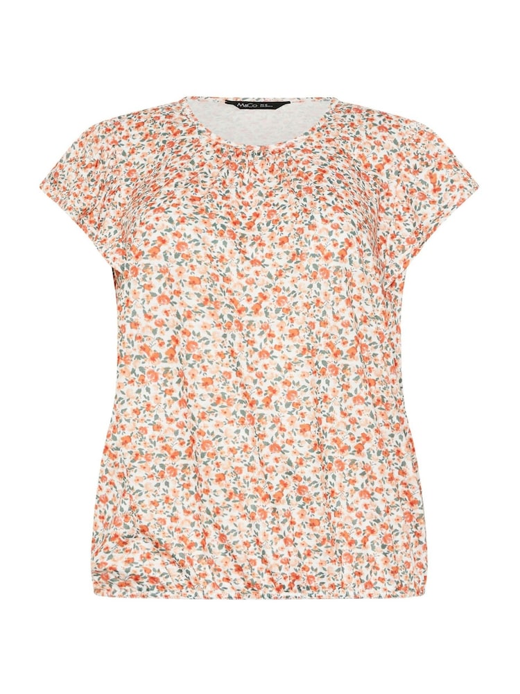 M&Co Orange Ditsy Frill Top - Image 5 of 5